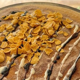 ผงโอวัลติน คอนเฟลก ราดนมข้น ซอสช็อกโกแลต