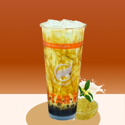 นมสดไข่มุกดอกหอมหมื่นลี้บราวน์ชูการ์ Brown sugar osmanthus boba