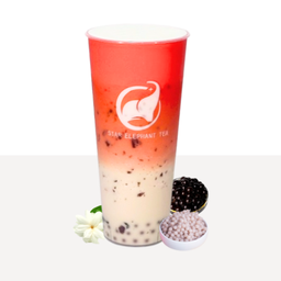 ชานมมะลิไข่มุกปั่นครีมชีส Jasmine double boba slushie