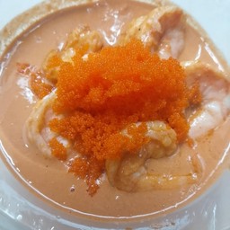 ข้าวหน้าซอสมันกุ้งลาวา