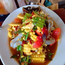 ตำข้าวโพดกุ้งสด