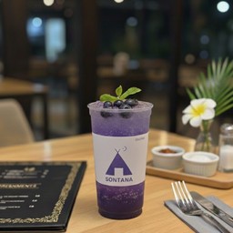 บลูเบอร์รี่โซดา (ไม่ใส่ลูกบลูเบอร์รี่)