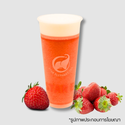 ชาสตรอเบอร์รี่ปั่นครีมชีสStrawberry smoothie with creamcheese