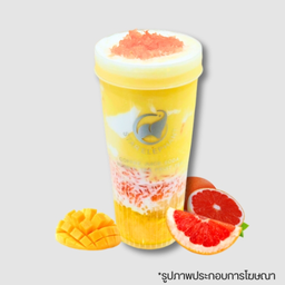 มะม่วงเกรปฟรุตกะทิปั่น Mango smoothie with creamcheese