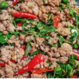 Ki01.04 ผัดกะเพราหมูสับ 150 กรัม