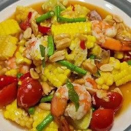 ตำข้าวโพดไทยกุ้งสุก