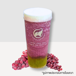 ชาองุ่นปั่นครีมชีส Red grape smoothie with creamcheese