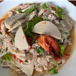 ยำวุ้นเส้นหมูยอหมูสับ