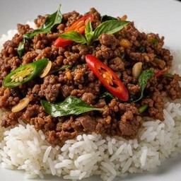 กระเพราเนื้อสับ