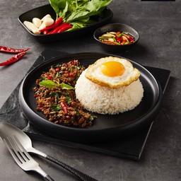 กะเพราโบราณ เนื้อโคขุน