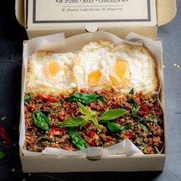 จอมพลัง กะเพราเนื้อโคขุน