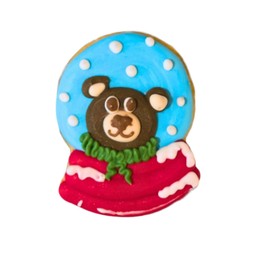 Snow Globe 3 royal icing cookie