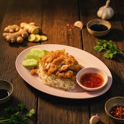 ข้าวมันไก่ทอด ( ธรรมดา )