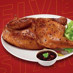 ไก่ย่างพริกไทยดำ ครึ่งตัว