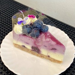 บลูเบอรี่ชีสพาย 1 ชิ้น(มีซอส)
