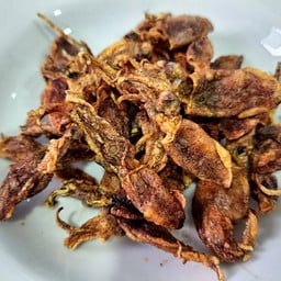 ข้าวหมึกกะตอยแห้งทอด