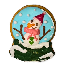 Snow Globe 2 royal icing cookie
