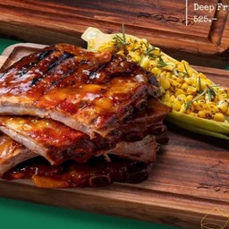 ซี่โครงหมูบาร์บีคิว BBQ Pork Spareribs Half Rack