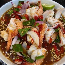 ยำกุ้งสุก ปลาร้า