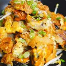 Ki03.15 หอยทอด เจียวไข่ 3 ฟอง หอยแมลงภู่ 150 กรัม (เล็ก