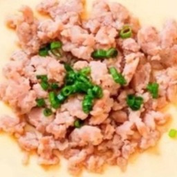 Ki03.47  ไข่ตุ๋น 3ฟอง ใส่หมูสับ 150 กรัม