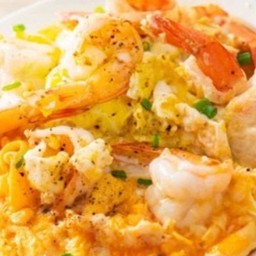 Ki03.19 เจียวไข่ 3 ฟอง กุ้ง 150 กรัม