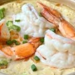 Ki03.48  ไข่ตุ๋น 3ฟอง ใส่กุ้ง 150 กรัม