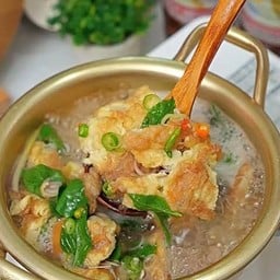 ต้มยำตะไคร้ไข่เจียว+ข้าว (มังสวิรัติ)