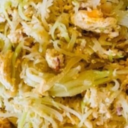 Ki02.62 ผัดน้ำมันพืช มะละกอ 100 กรัม+ไข่ 3ฟอง