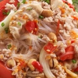 Ki02.84 ยำวุ้นเส้น 100 กรัม หมูสับ 150 กรัม