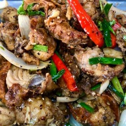 ปูนิ่มผัดพริกไทยดำ จานเล็ก