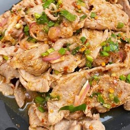 ลาบสันคอหมูสไลด์