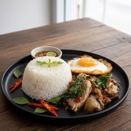 กะเพราเนื้อตุ๋น / หมูตุ๋น