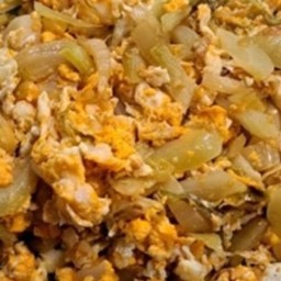 Ki02.63 ผัดน้ำมันพืช ผักกาดดอง 100 กรัม+ไข่ 3ฟอง