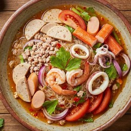 ยำรวมมิตร(เลือกเส้น+เลือกเครื่อง 5 อย่าง)