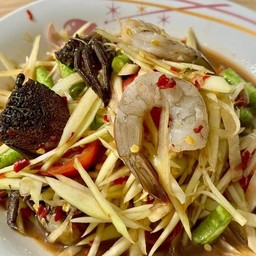 ส้มตำปูปลาร้ากุ้งสด