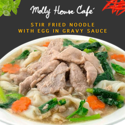 เส้นใหญ่ราดหน้าหมู