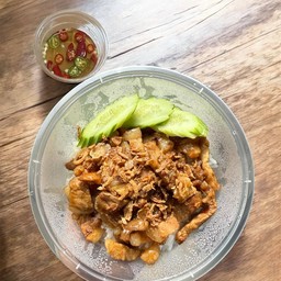 ข้าวหมูหวาน (ราดข้าว)