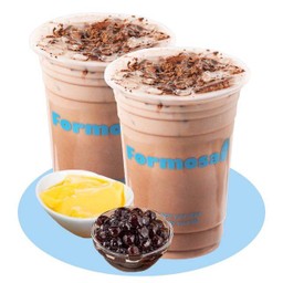 ชานมโกโก้ + ไข่มุก+พุดดิ้งไข่ ไซส์ m 2 แก้ว 99 บาท