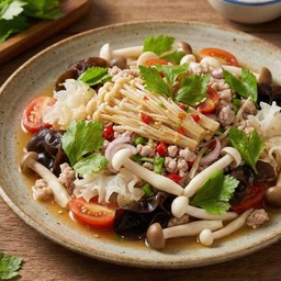 ยำ ผัก ใส่หมูสับ