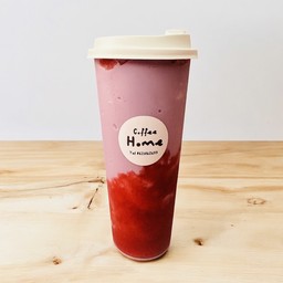 เผือก นมสด สตอเบอรี่   ( ปั่น )