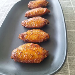 Deep fried chicken wings BBQ