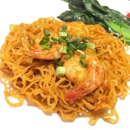 บะหมี่คลุกซอส & ข้าวหน้าหมูย่าง