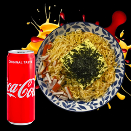 [อร่อยซ่ากับโค้ก] มาม่าไข่เค็ม +  โค้ก ออริจินัล (กระป๋อง)