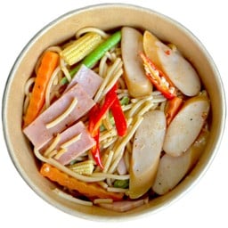 สปาเก็ตตี้ขี้เมาเเฮม-ไส้กรอก