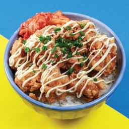 ข้าวไก่ทอดซอสทรัฟเฟิลมาโย