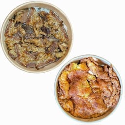 [เซตสุดฮิต] ข้าวหน้าเนื้อออสเตรเลียตุ๋นพริกไทยดำ (พื้นท้อง) + ข้าวหน้าไข่เจียวฟู