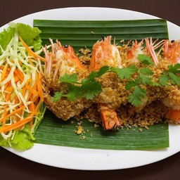 กุ้งแม่น้ำทอดกะเทียม