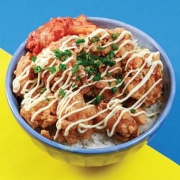 ข้าวไก่ทอดซอสทรัฟเฟิลมาโย