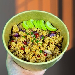 ข้าวขยำหอมแดง ใส่ปราล้า